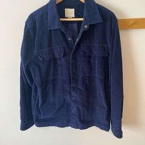 American Eagle Outfitters Men's Navy Corduroy Jacket